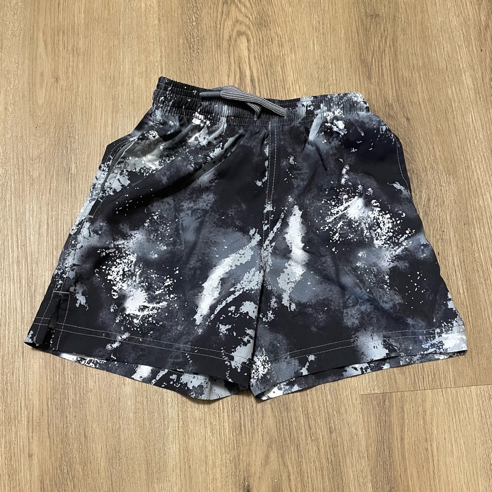 Boys, small, athletic shorts with a drawstring and elastic waist